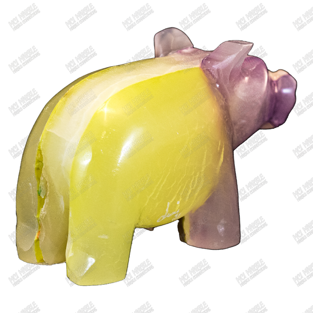 Hand Carved Glow-in-the-Dark Hippo - Home Decor
