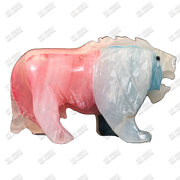 Hand Crafted Glow-in-the-Dark Marble Lion Sculpture 