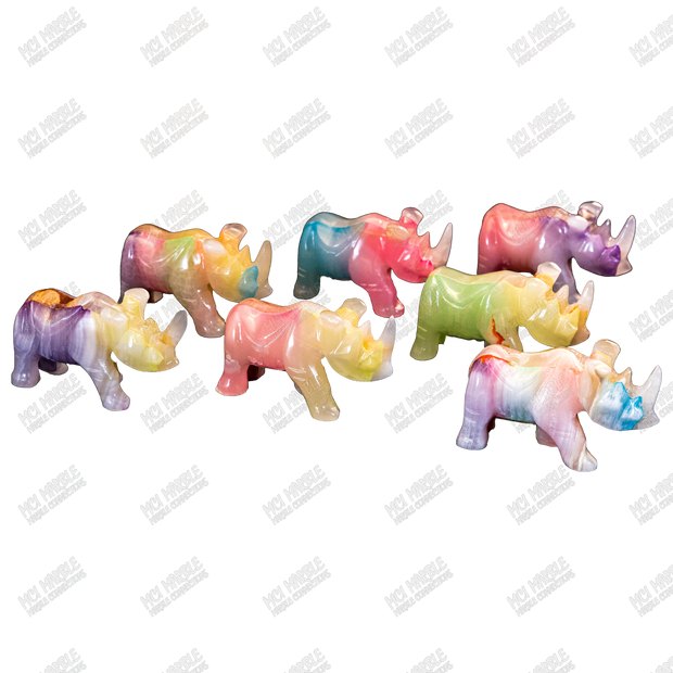 Hand Carved, Glow-in-the-Dark Rhino