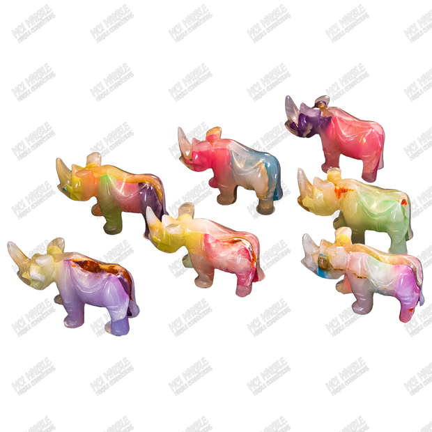 Hand Carved, Glow-in-the-Dark Rhino