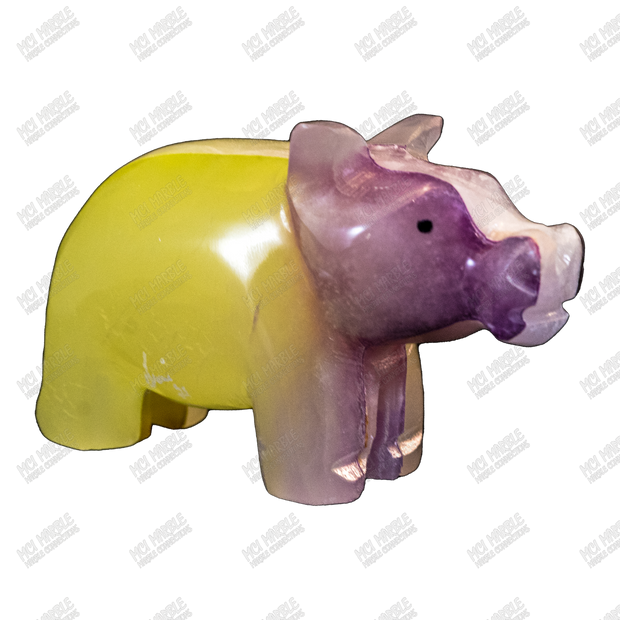 Hand Carved Glow-in-the-Dark Hippo - Home Decor