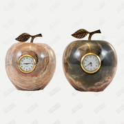 Hand Carved Onyx Apple Clocks - Kitchen Clock