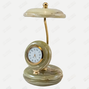 Hand Carved Green Onyx Umbrella Clock