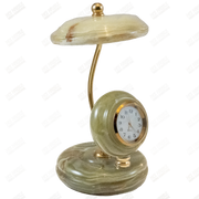 Hand Carved Green Onyx Umbrella Clock