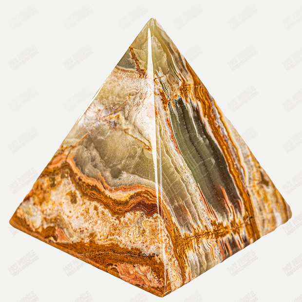 Hand Carved Green Onyx The Great Pyramid - Office Decor