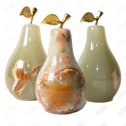 Hand Carved Onyx Marble Pears - Marble Fruits