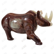 Hand Carved Onyx Rhino Sculpture - Rhino Statue