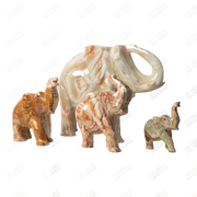 Hand Carved Onyx Elephants