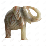 Hand Carved Onyx Elephants