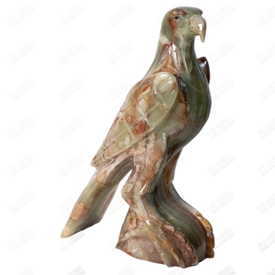 Hand Carved Onyx Eagle Sculptures 