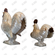 Hand Carved Onyx Rooster Statue - Crystal Decor
